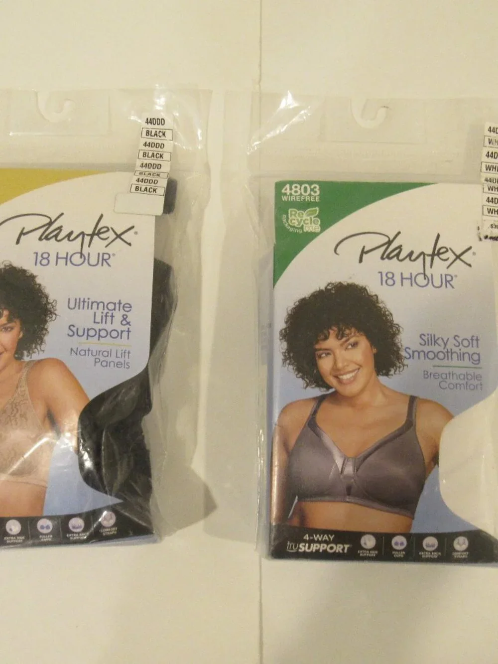 TWO NEW $39 Playtex 18 hour bras size 44DDD